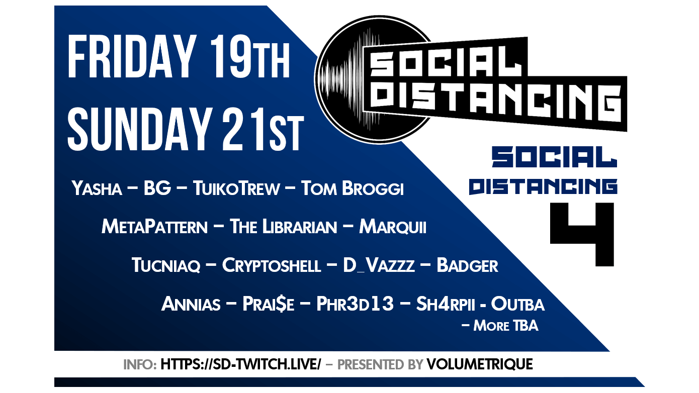 Social Distancing Dubstep x Hardcore poster